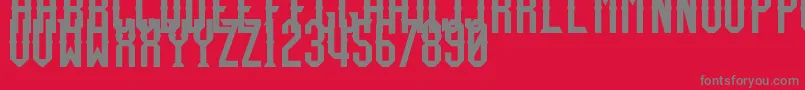 Fonte TeamFury – fontes cinzas em um fundo vermelho