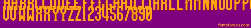 TeamFury Font – Orange Fonts on Purple Background