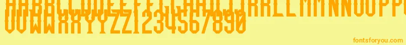 TeamFury Font – Orange Fonts on Yellow Background