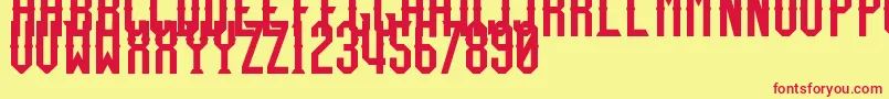 TeamFury Font – Red Fonts on Yellow Background