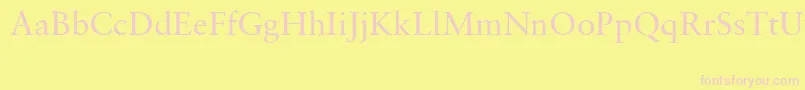 SabonCeRoman Font – Pink Fonts on Yellow Background