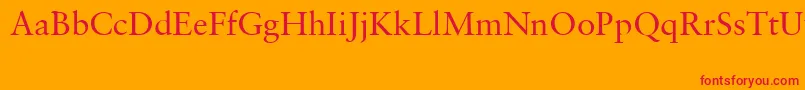 SabonCeRoman Font – Red Fonts on Orange Background
