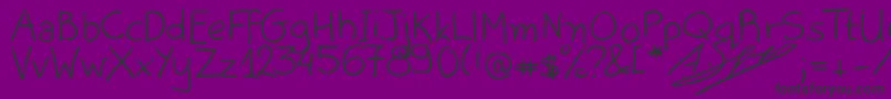 AliceOranges Font – Black Fonts on Purple Background