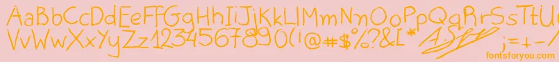 AliceOranges Font – Orange Fonts on Pink Background