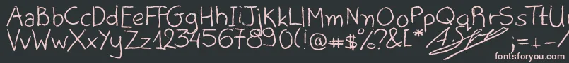 AliceOranges Font – Pink Fonts on Black Background