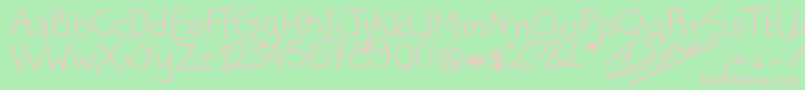 AliceOranges Font – Pink Fonts on Green Background