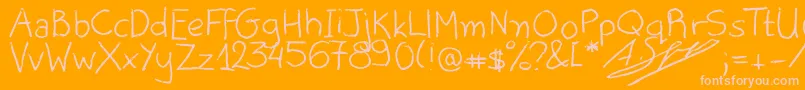 AliceOranges Font – Pink Fonts on Orange Background