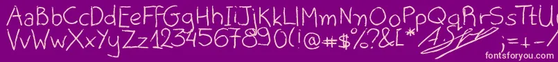 AliceOranges Font – Pink Fonts on Purple Background