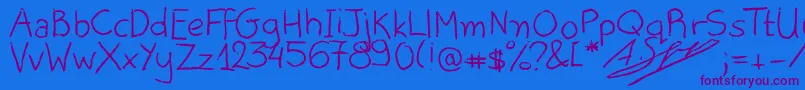 AliceOranges Font – Purple Fonts on Blue Background