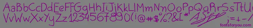 AliceOranges Font – Purple Fonts on Gray Background