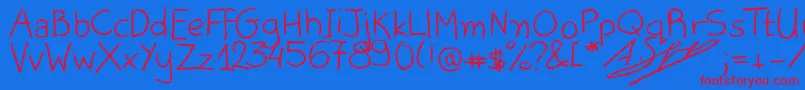 AliceOranges Font – Red Fonts on Blue Background