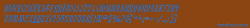 SfSquareRootShadedOblique Font – Blue Fonts on Brown Background