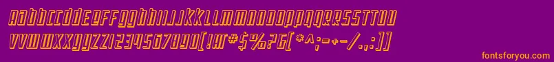 SfSquareRootShadedOblique Font – Orange Fonts on Purple Background