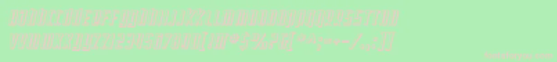 SfSquareRootShadedOblique Font – Pink Fonts on Green Background