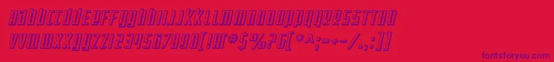 SfSquareRootShadedOblique Font – Purple Fonts on Red Background