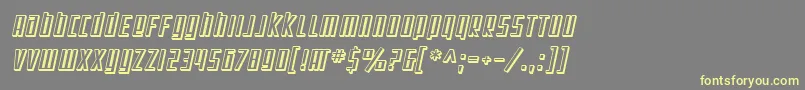 SfSquareRootShadedOblique Font – Yellow Fonts on Gray Background