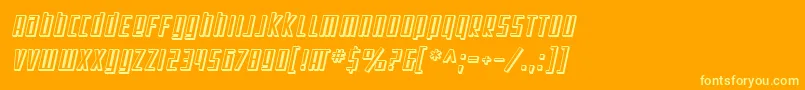 More about SfSquareRootShadedOblique Font SfSquareRootShadedOblique Font – Yellow Fonts on Orange Background