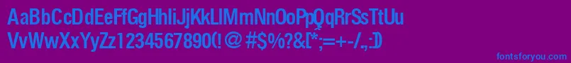 FocuscondmediumRegularDb Font – Blue Fonts on Purple Background