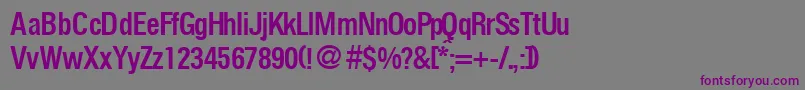FocuscondmediumRegularDb Font – Purple Fonts on Gray Background