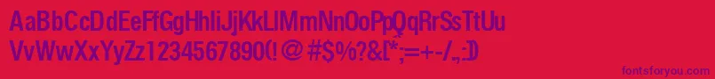 FocuscondmediumRegularDb Font – Purple Fonts on Red Background