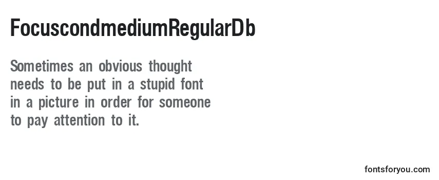 FocuscondmediumRegularDb Font