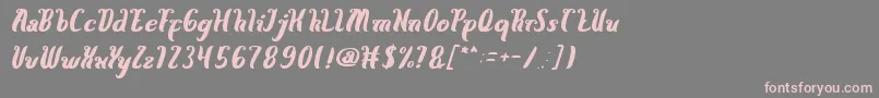 HereComesTheSun Font – Pink Fonts on Gray Background