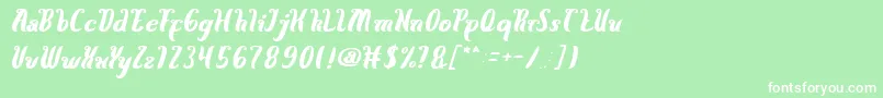 HereComesTheSun Font – White Fonts on Green Background