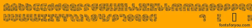 DreamlandStars Font – Black Fonts on Orange Background