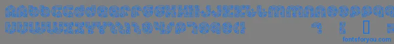 フォントDreamlandStars – 灰色の背景に青い文字