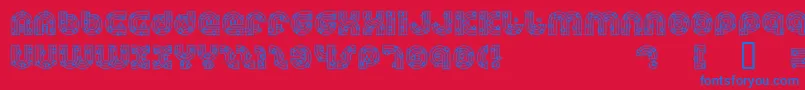 フォントDreamlandStars – 赤い背景に青い文字