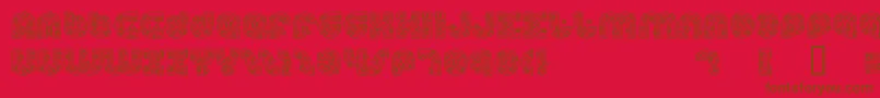DreamlandStars Font – Brown Fonts on Red Background