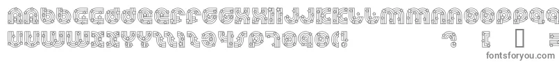DreamlandStars-Schriftart – Graue Schriften auf weißem Hintergrund
