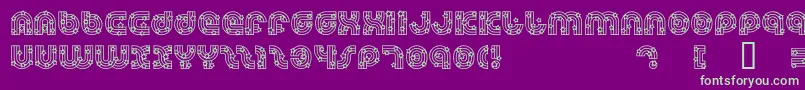 fuente DreamlandStars – Fuentes Verdes Sobre Fondo Morado