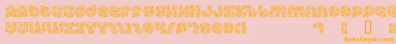 Шрифт DreamlandStars – оранжевые шрифты на розовом фоне