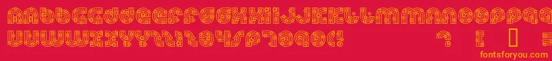 DreamlandStars Font – Orange Fonts on Red Background