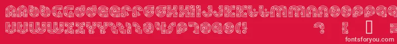 DreamlandStars Font – Pink Fonts on Red Background