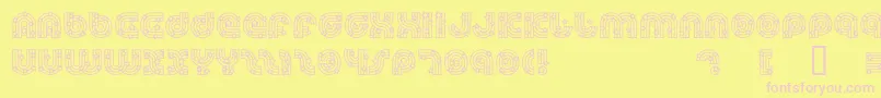 DreamlandStars Font – Pink Fonts on Yellow Background