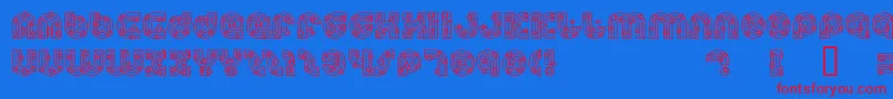 DreamlandStars Font – Red Fonts on Blue Background