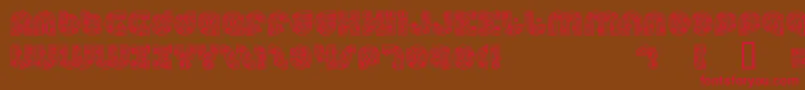 DreamlandStars Font – Red Fonts on Brown Background