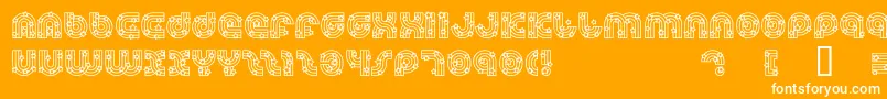DreamlandStars Font – White Fonts on Orange Background