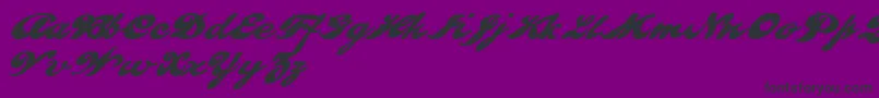 フォントPullmanDemo – 紫の背景に黒い文字