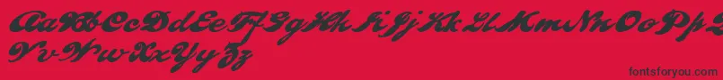 PullmanDemo Font – Black Fonts on Red Background