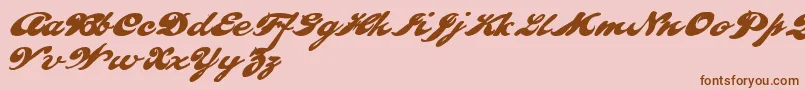 PullmanDemo Font – Brown Fonts on Pink Background