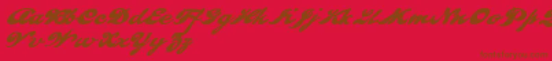 PullmanDemo Font – Brown Fonts on Red Background