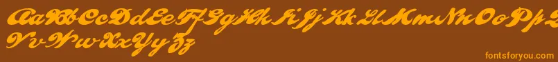 PullmanDemo Font – Orange Fonts on Brown Background