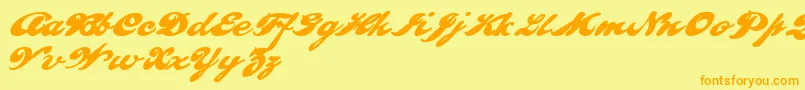 PullmanDemo Font – Orange Fonts on Yellow Background