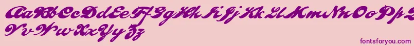 fuente PullmanDemo – Fuentes Moradas Sobre Fondo Rosa