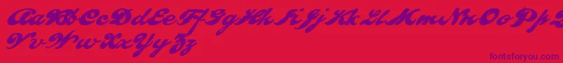 PullmanDemo Font – Purple Fonts on Red Background
