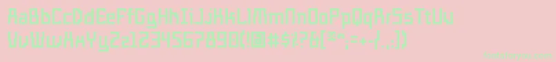 TemploGrueso-Schriftart – Grüne Schriften auf rosa Hintergrund