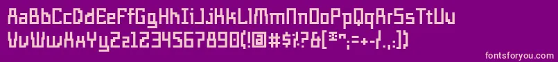 TemploGrueso Font – Pink Fonts on Purple Background